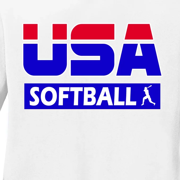 USA Softball Olympics Team Ladies Long Sleeve Shirt