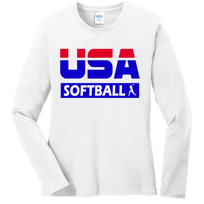 USA Softball Olympics Team Ladies Long Sleeve Shirt