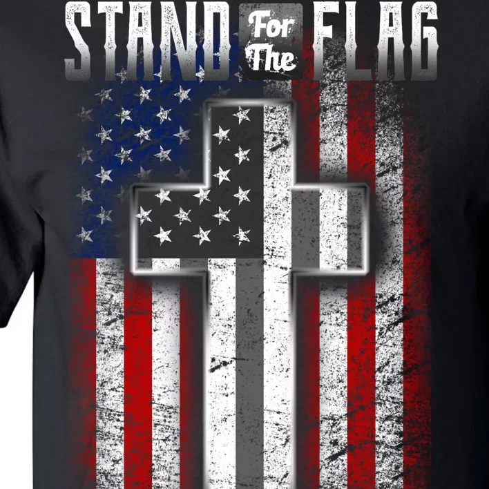 USA Stand For The Flag And Kneel For The Cross Tall T-Shirt