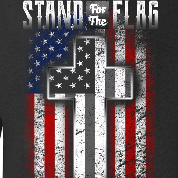 USA Stand For The Flag And Kneel For The Cross Toddler Sweatshirt