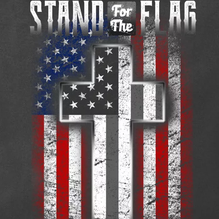 USA Stand For The Flag And Kneel For The Cross Zip Tote Bag