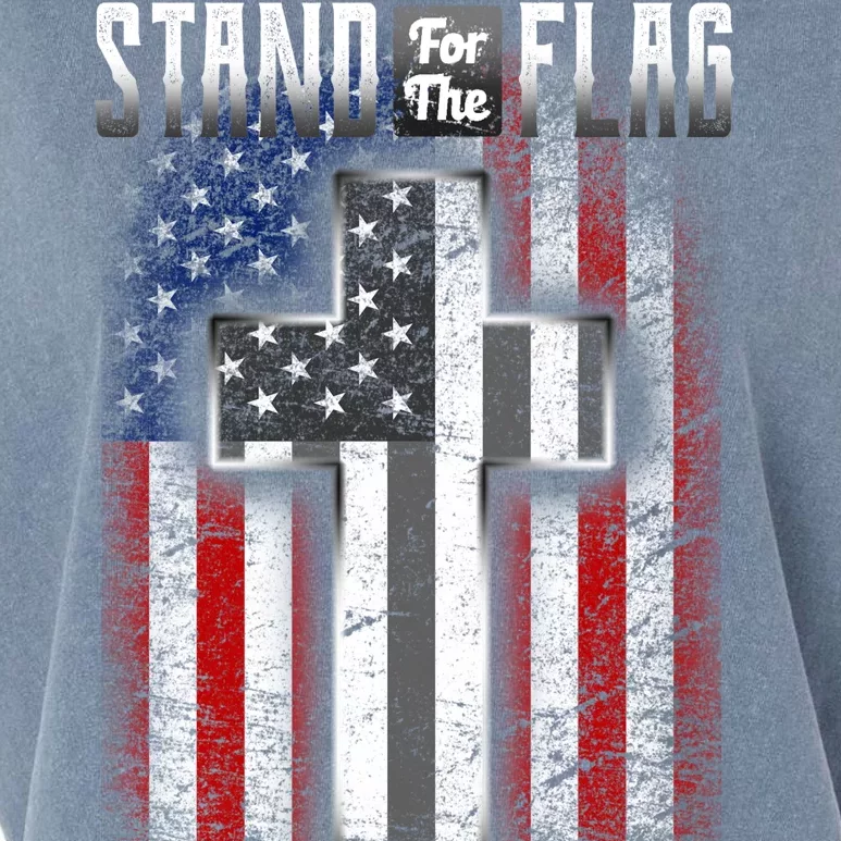 USA Stand For The Flag And Kneel For The Cross Garment-Dyed Women's Muscle Tee