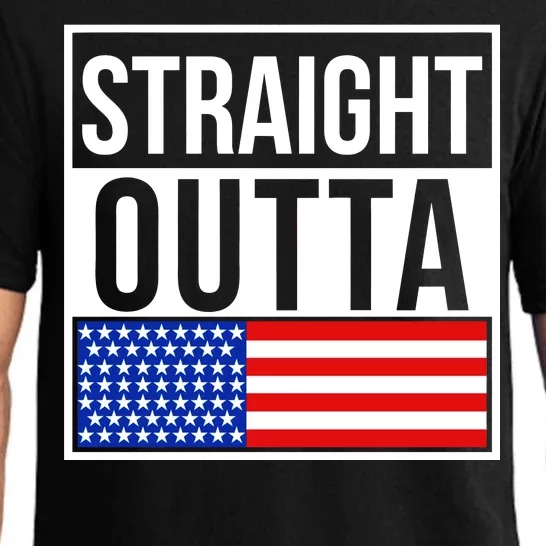 USA Straight Outta United States of America 4th of July Pajama Set