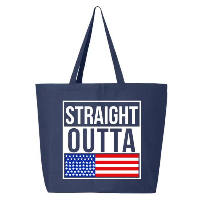 USA Straight Outta United States of America 4th of July 25L Jumbo Tote