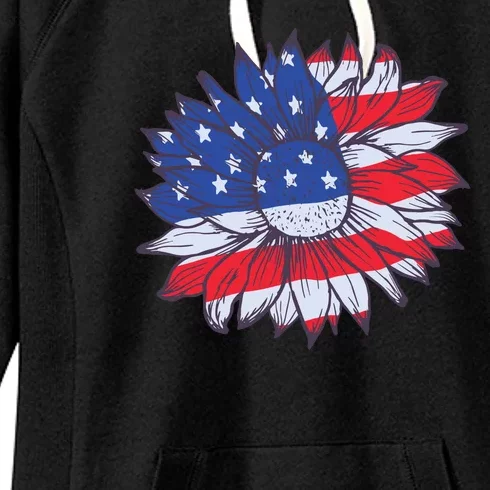 USA Sunflower Women's Fleece Hoodie