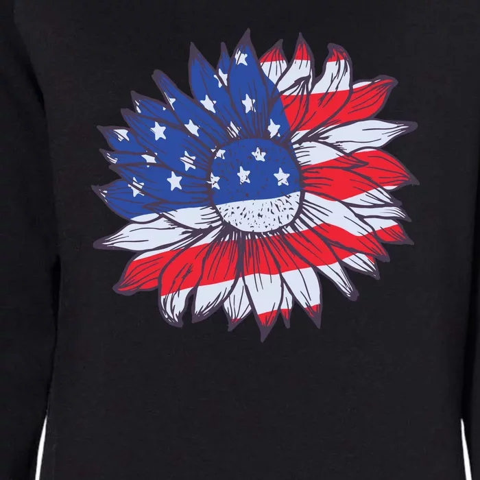 USA Sunflower Womens California Wash Sweatshirt