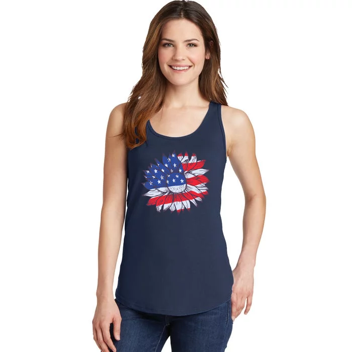 USA Sunflower Ladies Essential Tank