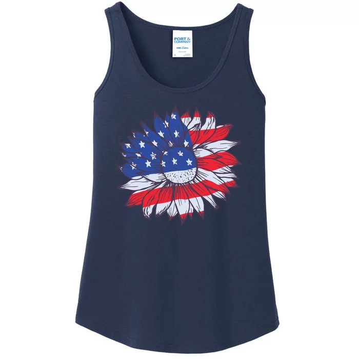 USA Sunflower Ladies Essential Tank