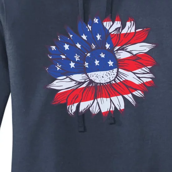 USA Sunflower Women's Pullover Hoodie