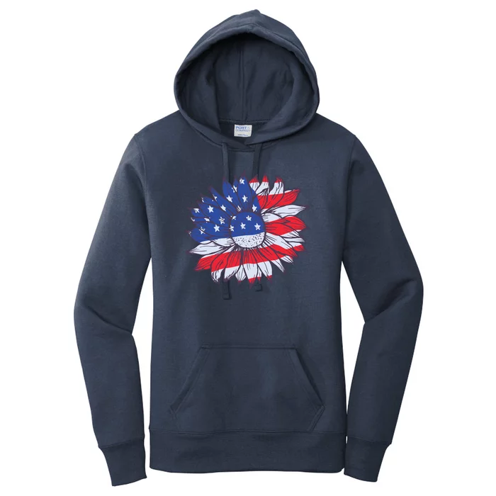 USA Sunflower Women's Pullover Hoodie