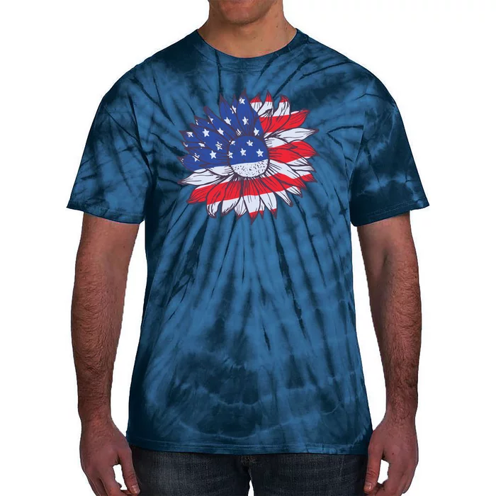 USA Sunflower Tie-Dye T-Shirt