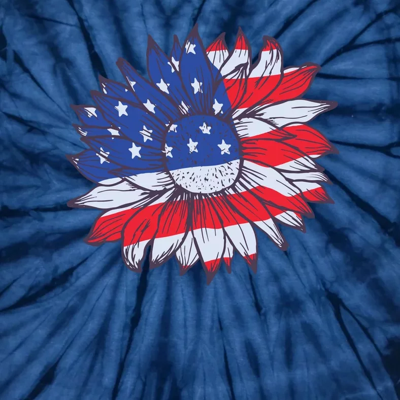 USA Sunflower Tie-Dye T-Shirt