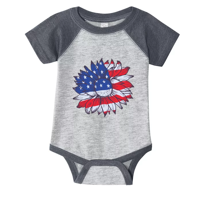 USA Sunflower Infant Baby Jersey Bodysuit