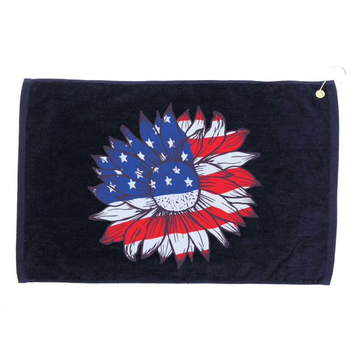 USA Sunflower Grommeted Golf Towel