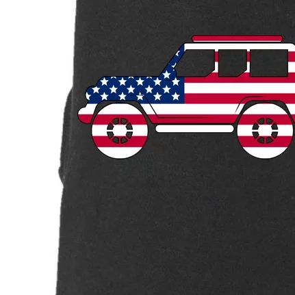 USA Truck American Flag Doggie 3-End Fleece Hoodie