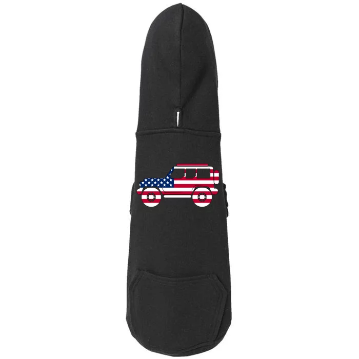 USA Truck American Flag Doggie 3-End Fleece Hoodie