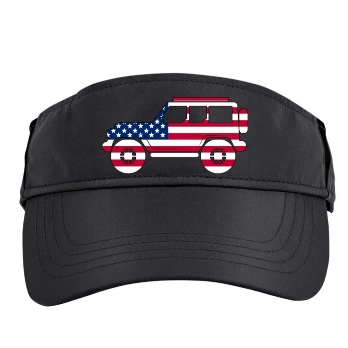 USA Truck American Flag Adult Drive Performance Visor