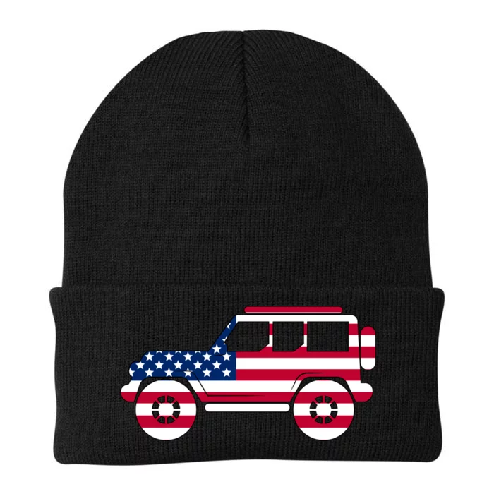 USA Truck American Flag Knit Cap Winter Beanie