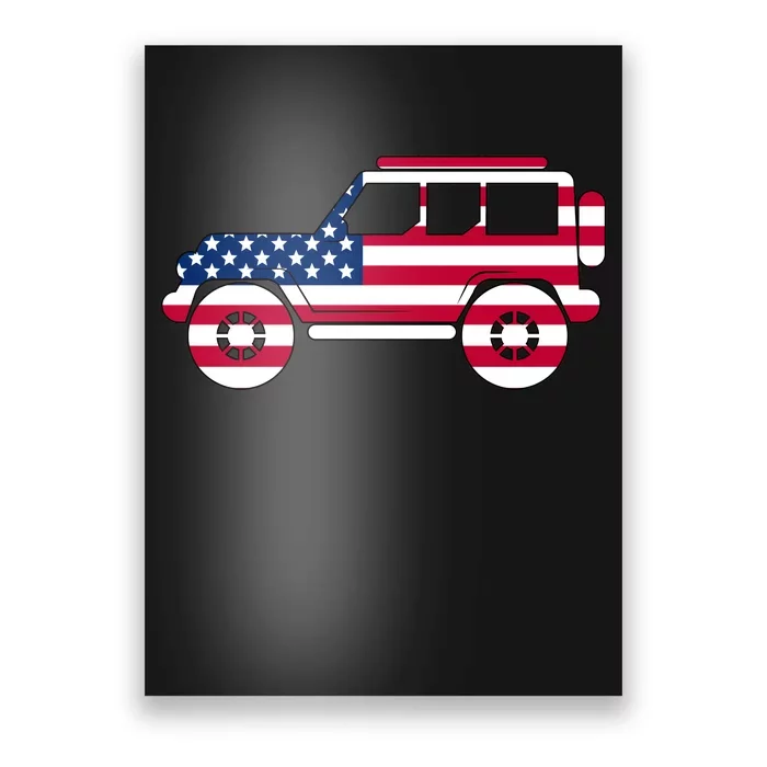 USA Truck American Flag Poster