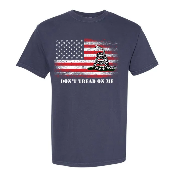 USA Vintage Flag Don't Tread On Me Garment-Dyed Heavyweight T-Shirt