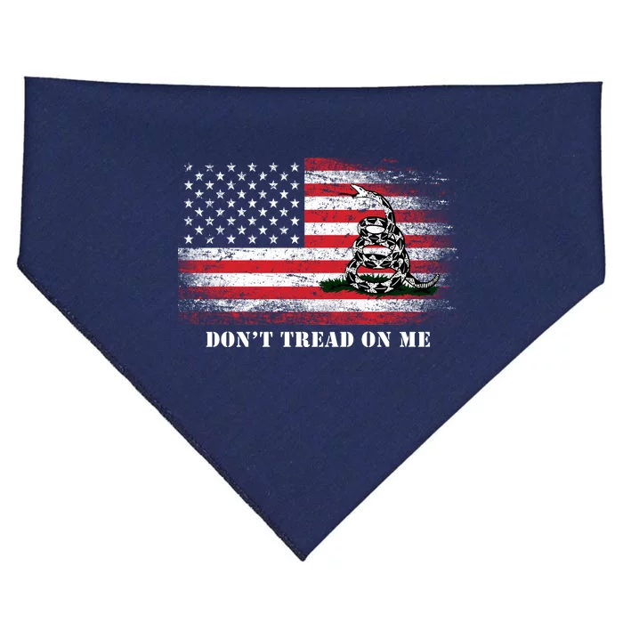 USA Vintage Flag Don't Tread On Me USA-Made Doggie Bandana