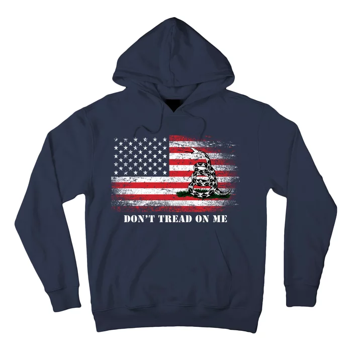 USA Vintage Flag Don't Tread On Me Hoodie