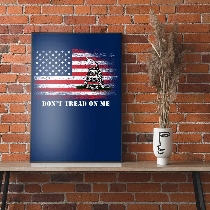 USA Vintage Flag Don't Tread On Me Poster