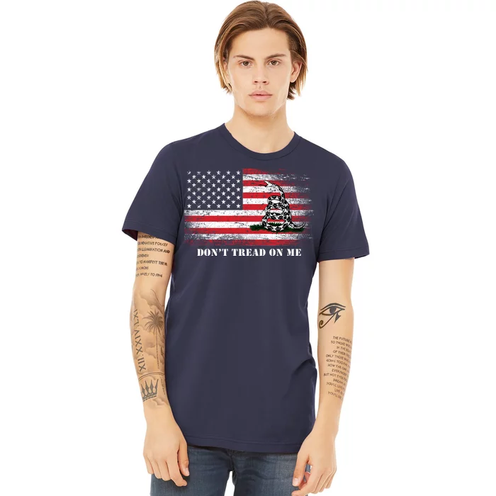 USA Vintage Flag Don't Tread On Me Premium T-Shirt