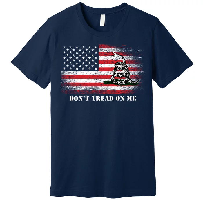 USA Vintage Flag Don't Tread On Me Premium T-Shirt