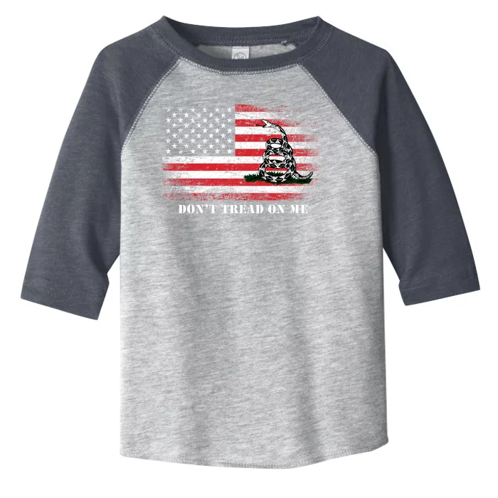 USA Vintage Flag Don't Tread On Me Toddler Fine Jersey T-Shirt