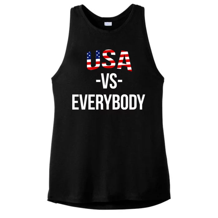 USA Vs Everybody Ladies Tri-Blend Wicking Tank