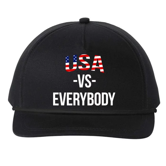 USA Vs Everybody Snapback Five-Panel Rope Hat