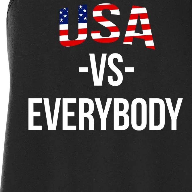 USA Vs Everybody Women's Racerback Tank