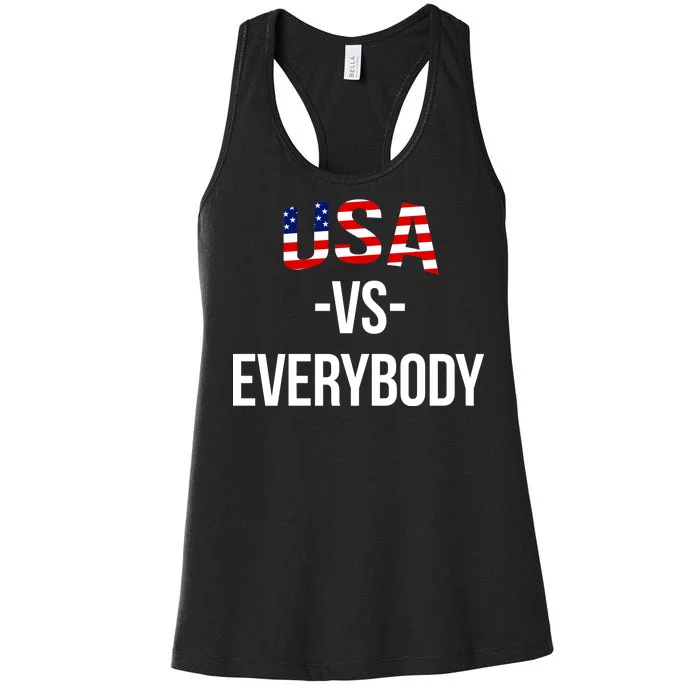 USA Vs Everybody Women's Racerback Tank