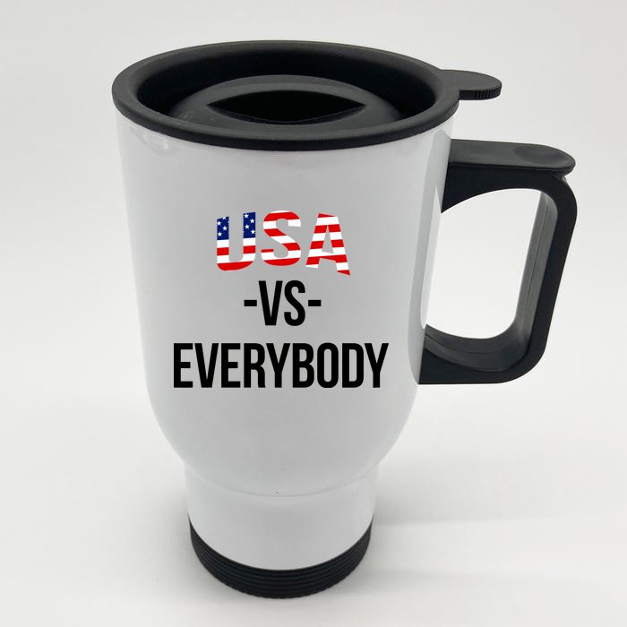 USA Vs Everybody Front & Back Stainless Steel Travel Mug