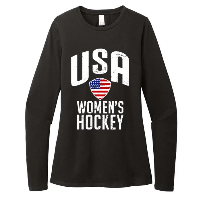 USA Women's Hockey Winter Sports Games Womens CVC Long Sleeve Shirt