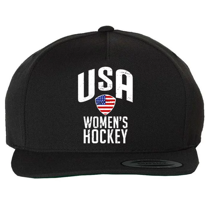 USA Women's Hockey Winter Sports Games Wool Snapback Cap