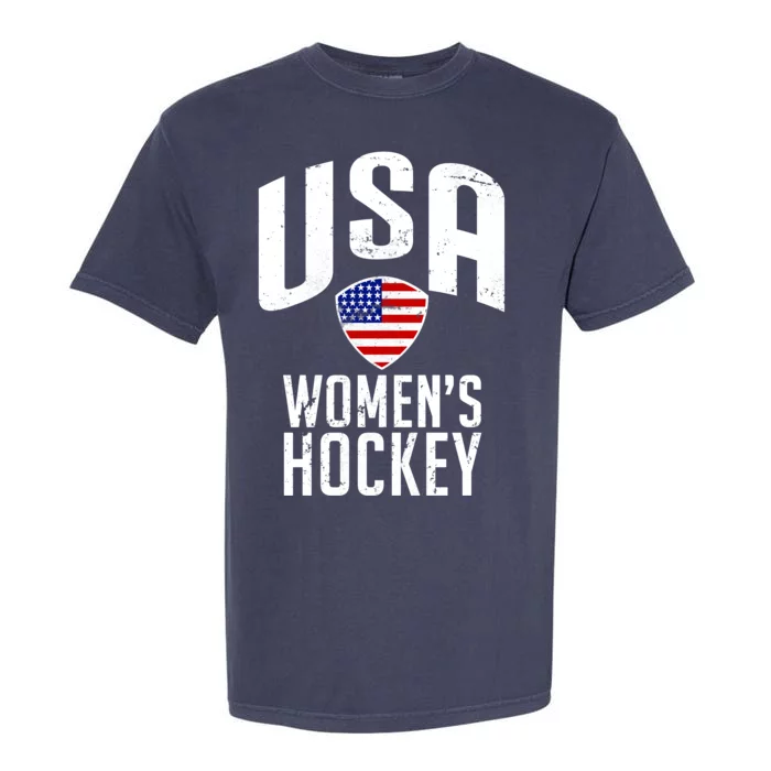 USA Women's Hockey Winter Sports Games Garment-Dyed Heavyweight T-Shirt