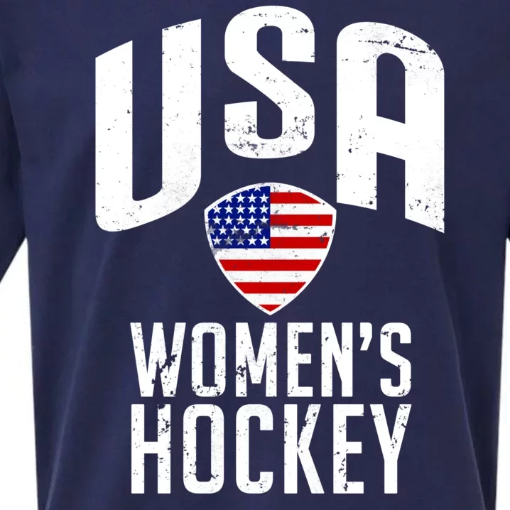 USA Women's Hockey Winter Sports Games Sueded Cloud Jersey T-Shirt