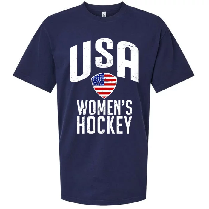 USA Women's Hockey Winter Sports Games Sueded Cloud Jersey T-Shirt