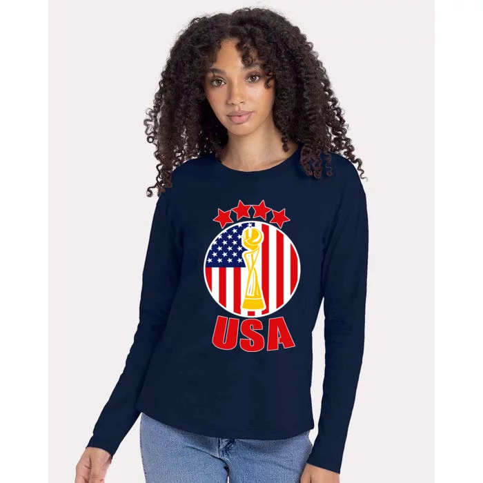 USA Women's Soccer Championship Womens Cotton Relaxed Long Sleeve T-Shirt