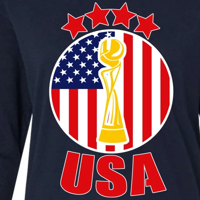 USA Women's Soccer Championship Womens Cotton Relaxed Long Sleeve T-Shirt