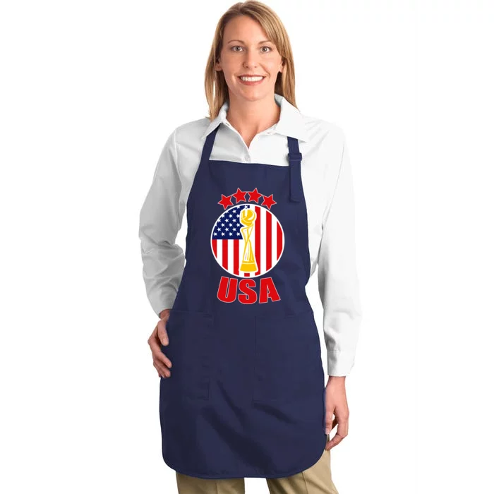 USA Women's Soccer Championship Full-Length Apron With Pocket