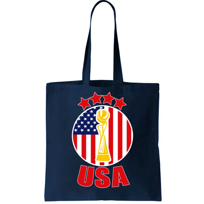 USA Women's Soccer Championship Tote Bag