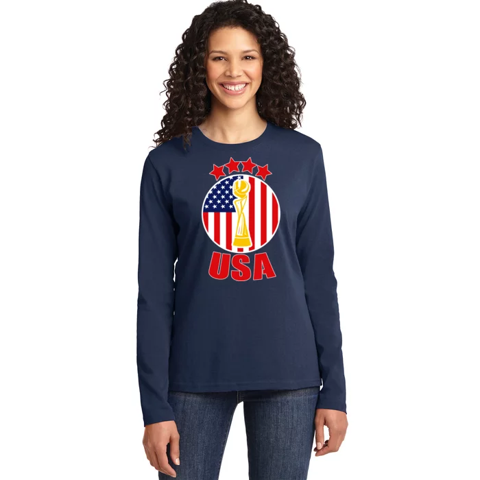 USA Women's Soccer Championship Ladies Long Sleeve Shirt