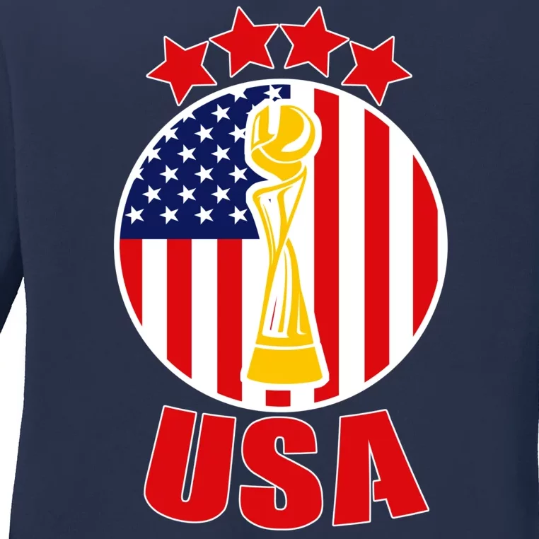 USA Women's Soccer Championship Ladies Long Sleeve Shirt