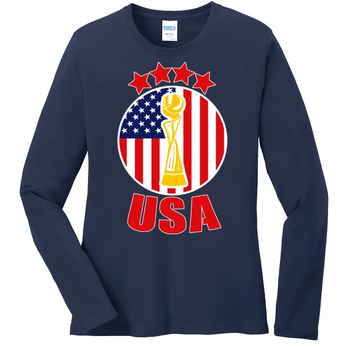 USA Women's Soccer Championship Ladies Long Sleeve Shirt