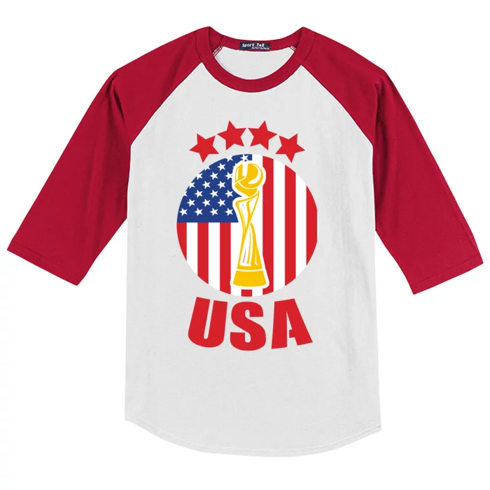 USA Women's Soccer Championship Kids Colorblock Raglan Jersey