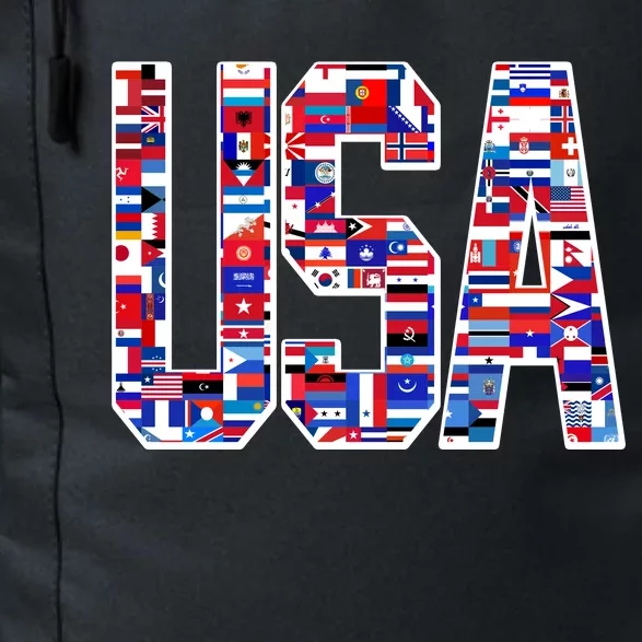 USA World Flags Pattern Daily Commute Backpack