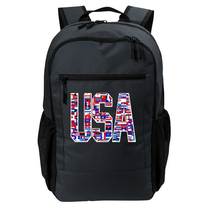 USA World Flags Pattern Daily Commute Backpack